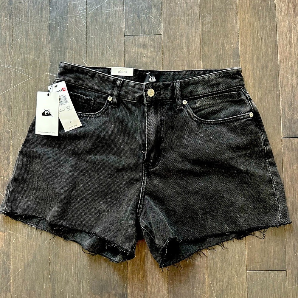 Quick Silver Black jeans shorts NWT